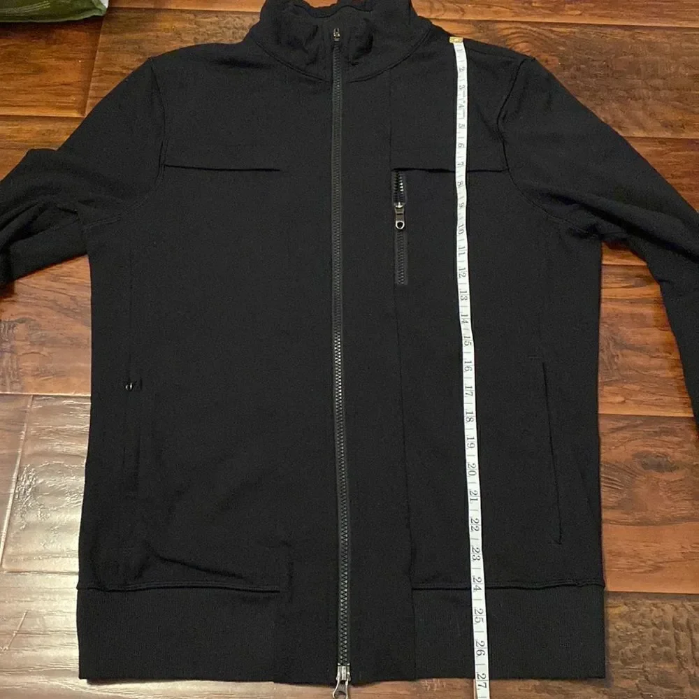 Lululemon Black Athletic Zipper Closure Athleisure Jacket Gym Workout Yoga